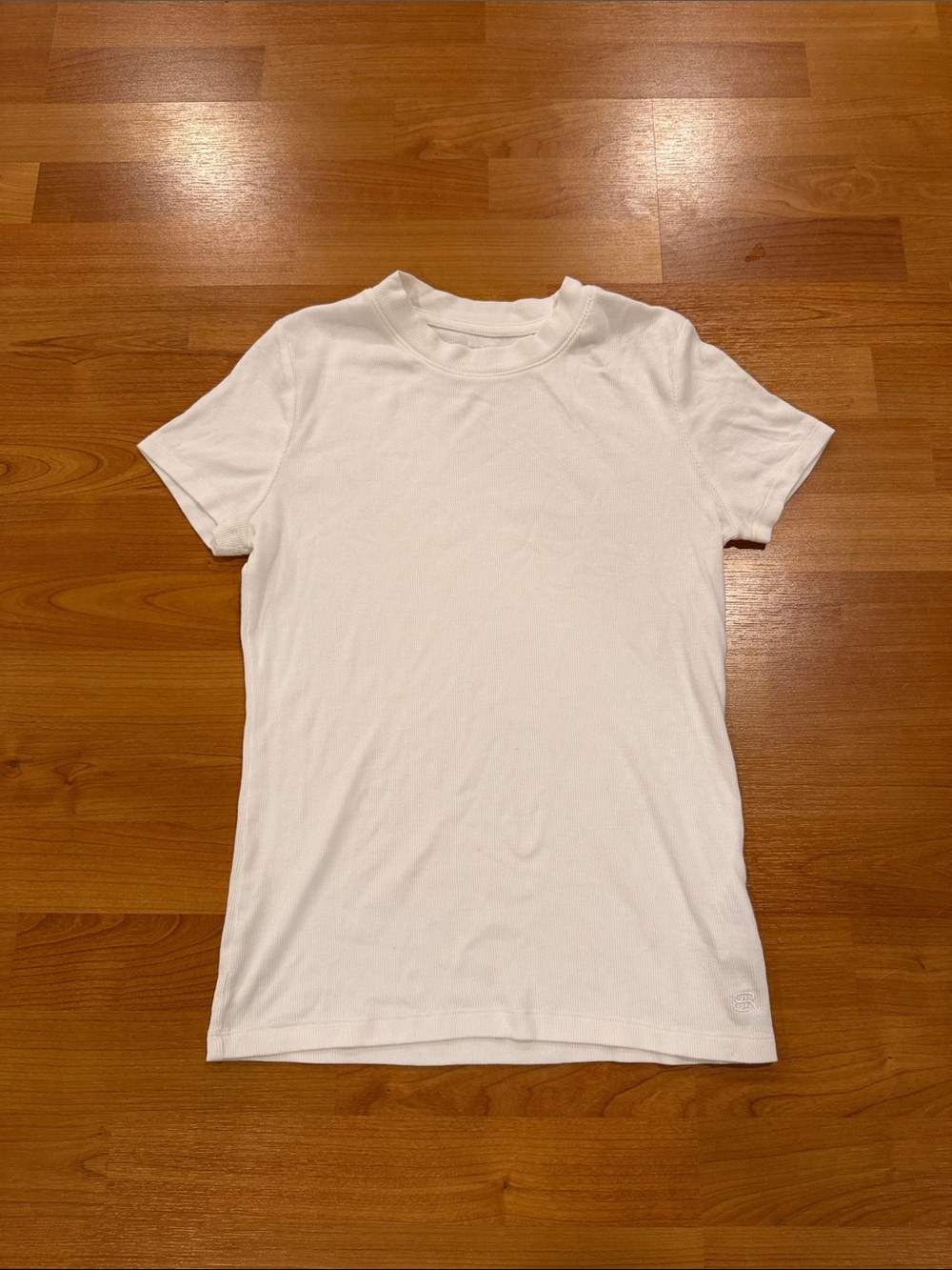 Banana Republic White Ribbed Tee - Picture 2 of 3